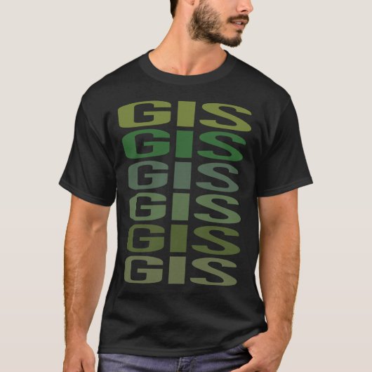 緑の文字GIS Tシャツ (正面)