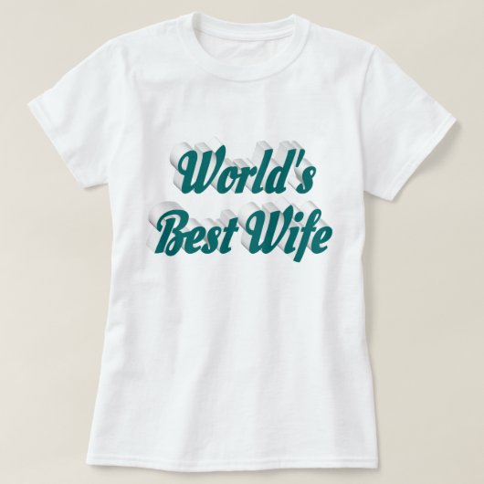 緑の文字Tシャツ付き妻 Tシャツ (デザイン正面)
