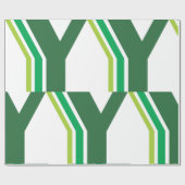 緑の文字Y ラッピングペーパー (フラット)