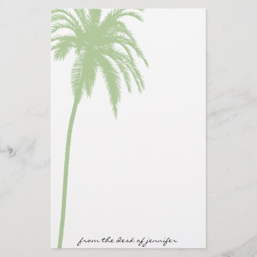 緑の文房具の熱帯楽園 便箋 (正面)
