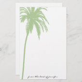 緑の文房具の熱帯楽園 便箋 (正面/裏面)