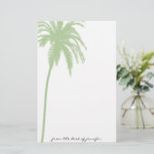 緑の文房具の熱帯楽園 便箋 (スタンド正面)