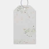 緑の斑点のある牡丹の贈り物ラベル ギフトタグ (裏面)