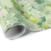 緑の斑点の水色 ラッピングペーパー (ロールコーナー)