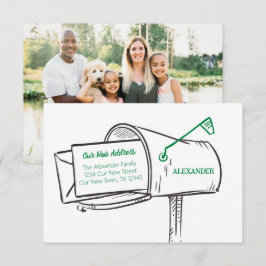 緑の新しいアドレスメールボックスの移動