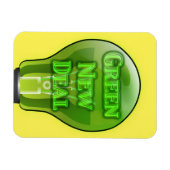 緑の新しいディール電球 マグネット (横)