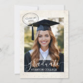 緑の新しい冒険が旅立ち卒業 招待状 (裏面)