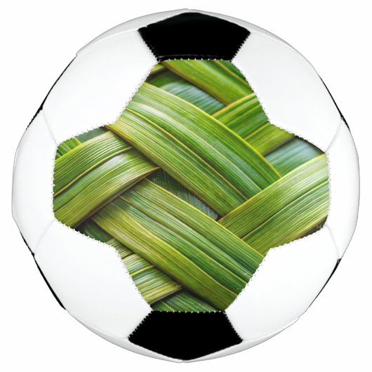 緑の新鮮な竹織物 サッカーボール (正面)