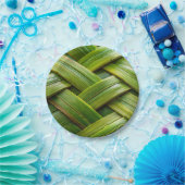 緑の新鮮な竹織物 ペーパープレート (パーティー)