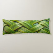 緑の新鮮な竹織物 ボディピロー (裏面)