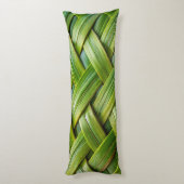 緑の新鮮な竹織物 ボディピロー (裏面 (縦))