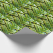 緑の新鮮な竹織物 ラッピングペーパー (角)