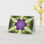 緑の方解石の天使 カード (黄色い花)