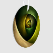 緑の旋回フローラモダン抽象芸術アートパターン#23 オーナメント (正面)