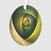 緑の旋回フローラモダン抽象芸術アートパターン#23 オーナメント (正面)