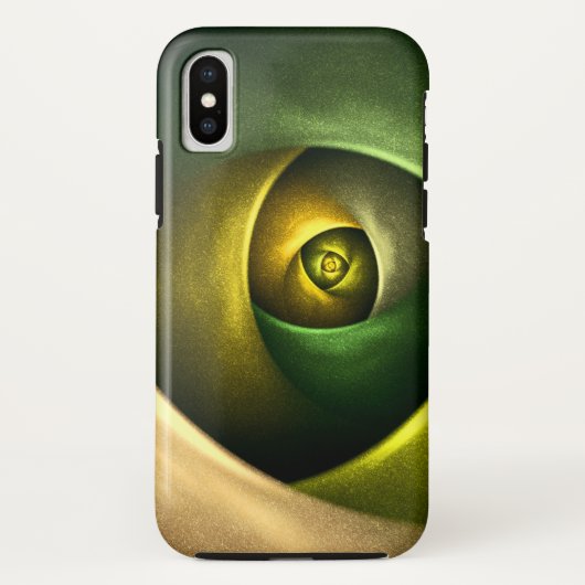 緑の旋回フローラモダン抽象芸術アートパターン#23 Case-Mate iPhoneケース (裏面)