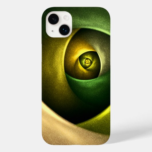 緑の旋回フローラモダン抽象芸術アートパターン#23 Case-Mate iPhoneケース (裏面)