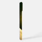 緑の旋回フローラモダン抽象芸術アートパターン#23 iPhoneケース (右側面)