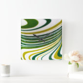 緑の旋回壁時計 スクエア壁時計 (ホーム)