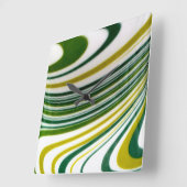 緑の旋回壁時計 スクエア壁時計 (傾斜)