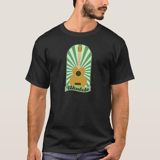 緑の日が差すことのウクレレ Tシャツ (正面)