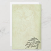 緑の旧式な再生の文房具 便箋 (正面/裏面)