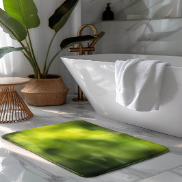 緑の明ぼやけるい背景 バスマット