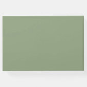 緑の明るい赤紫色フローラ水結婚色 ゲストブック (裏面)