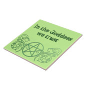 緑の星形五角形と華やかさ タイル (側面)