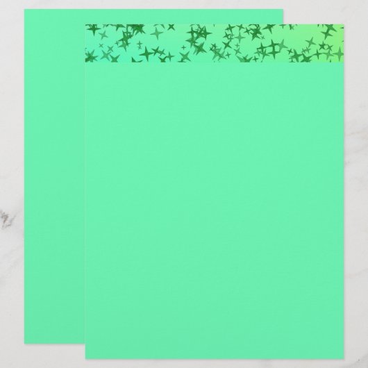 緑の星無地の (正面/裏面)