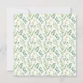 緑の春の植物薬日付を保存 招待状 (裏面)