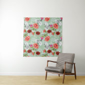 緑の春フローラ：手書き タペストリー (インサイチュ(横))