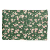 緑の春自然フローラさくらんぼ花 枕カバー (裏面)