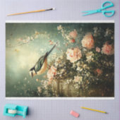 緑の春鳥 薄葉紙 (クラフト)