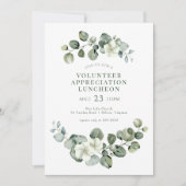 緑の昼食のスタッフのボランティアの感謝 招待状 (正面)