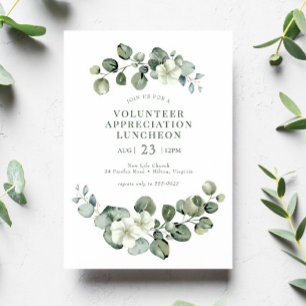 緑の昼食のスタッフのボランティアの感謝 招待状