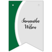 緑の曲線枠の写真卒業 バンティングフラッグ (第3の旗)