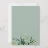 緑の書道の甘い16誕生日パーティー 招待状 (裏面)