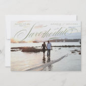 緑の書道クラシックQRコード2枚の写真 セーブザデート (正面)