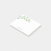 緑の書道パーソナライズされた ポストイット (アングル)