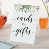 緑の書道結婚式のカードとギフトペデス 台座サイン (インサイチュ)