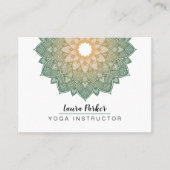 緑の曼荼羅のはす黙想のホリスティックのヨガ 名刺 (正面)