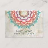 緑の曼荼羅の芸術のヨガのインストラクターのホリスティック 名刺 (正面)