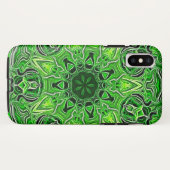 緑の曼荼羅パターン Case-Mate iPhoneケース (裏面(横))