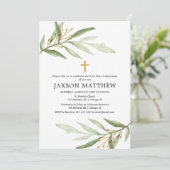 緑の最初の聖なる聖域の緑の金ゴールド葉 招待状 (スタンド正面)