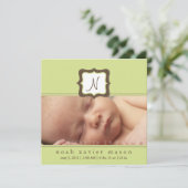 緑の最初の誕生の発表 案内状 (スタンド正面)