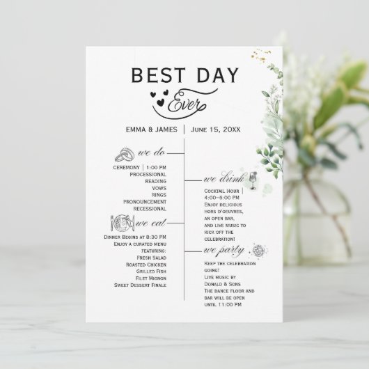 緑の最高の日のプログラム招待状 プログラム (スタンド正面)