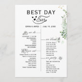 緑の最高の日のプログラム招待状 プログラム (正面)