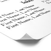 緑の月桂樹 – 結婚のテーブル割り当て ポスター (角)