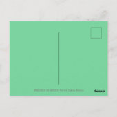 緑の服を着た可愛いクリスマスペンギン，休日 ポストカード (裏面)